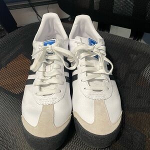 Adidas Samoa white leather with black trim, men’s size 13, worn 5 times